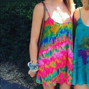 Show Me Your MuMu Colorful Tie-Dye Mini Dress